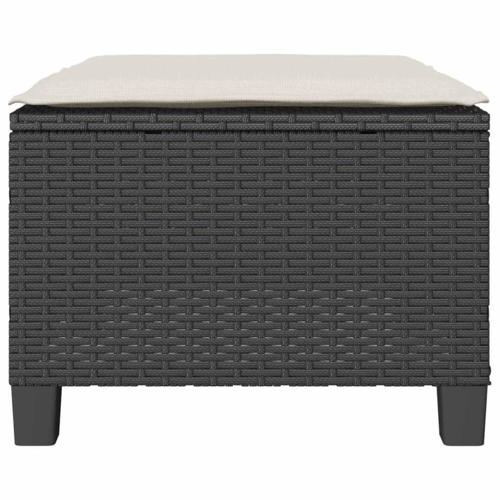 3-delige Bistroset met kussens poly rattan zwart is nu te koop bij PeponiXL, paradijselijk wonen!