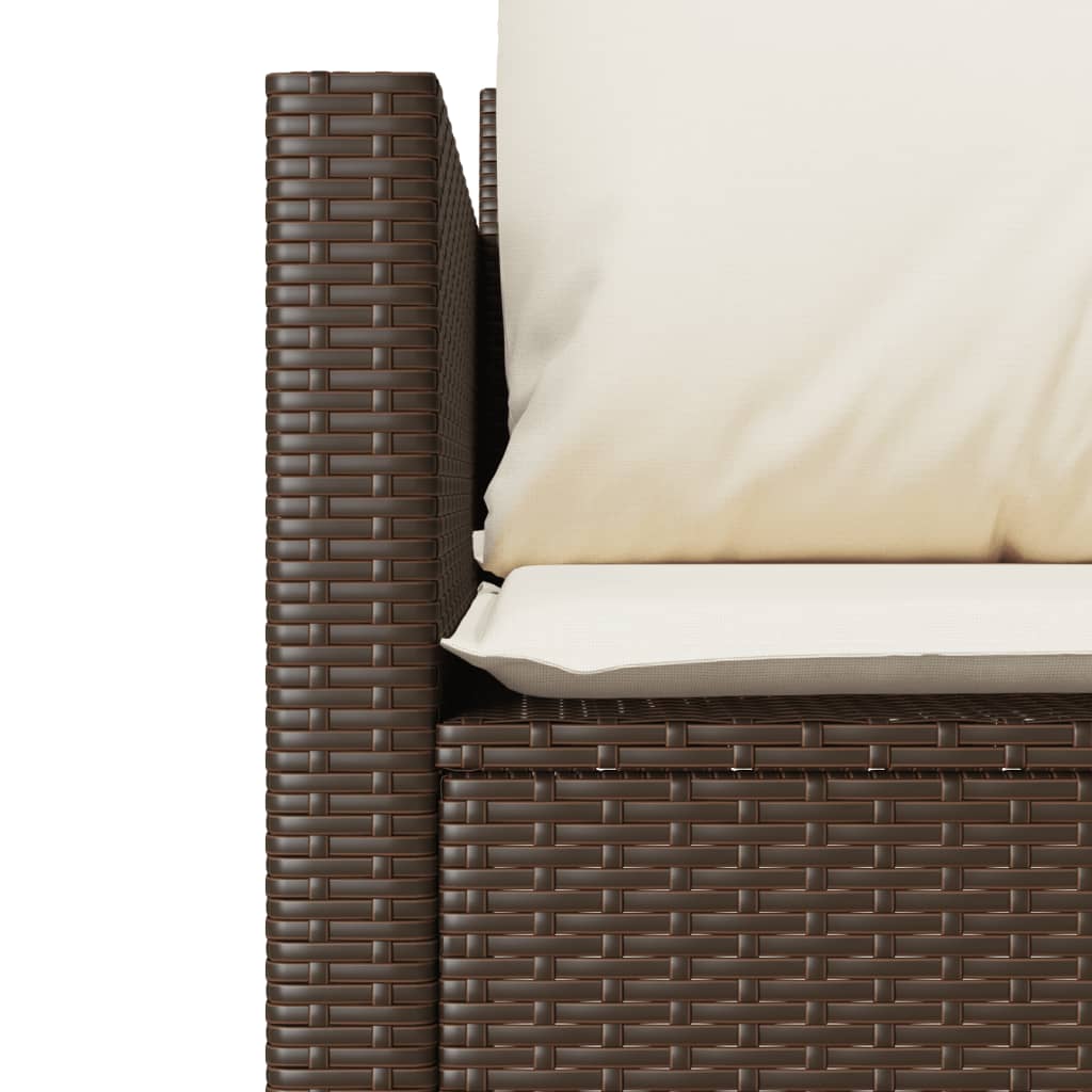 3-delige Bistroset met kussens poly rattan bruin is nu te koop bij PeponiXL, paradijselijk wonen!