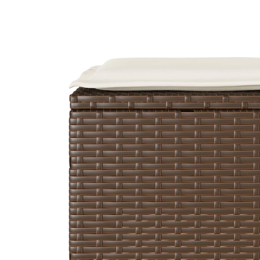 3-delige Bistroset met kussens poly rattan bruin is nu te koop bij PeponiXL, paradijselijk wonen!