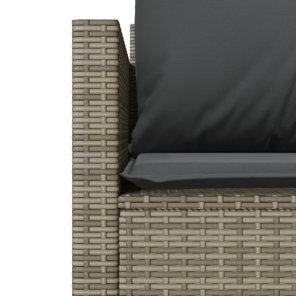 3-delige Bistroset met kussens poly rattan grijs is nu te koop bij PeponiXL, paradijselijk wonen!