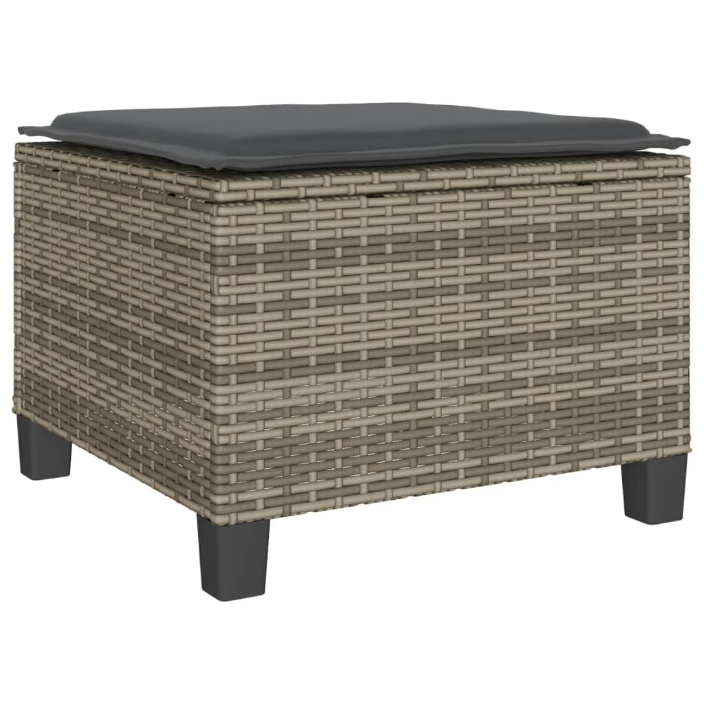 3-delige Bistroset met kussens poly rattan grijs is nu te koop bij PeponiXL, paradijselijk wonen!