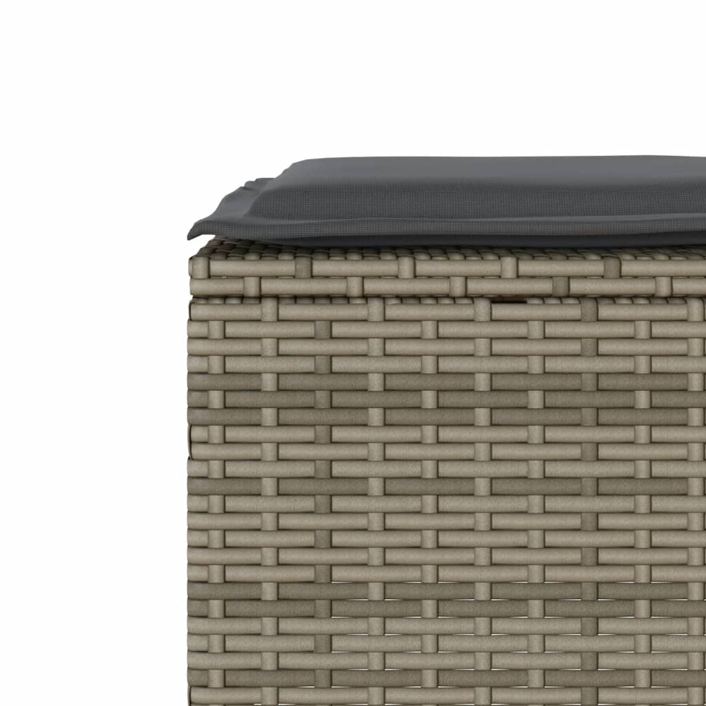 3-delige Bistroset met kussens poly rattan grijs is nu te koop bij PeponiXL, paradijselijk wonen!