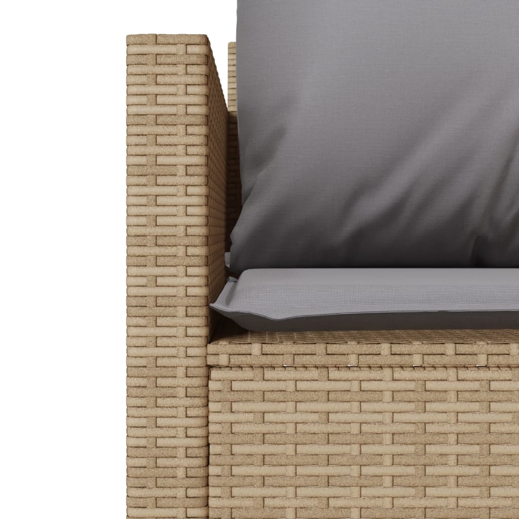 3-delige Bistroset met kussens poly rattan beige is nu te koop bij PeponiXL, paradijselijk wonen!