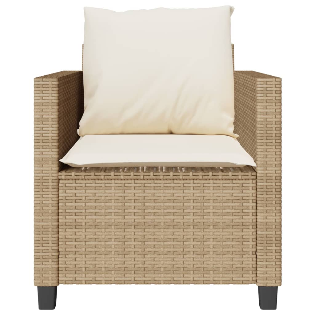 3-delige Bistroset met kussens poly rattan beige is nu te koop bij PeponiXL, paradijselijk wonen!