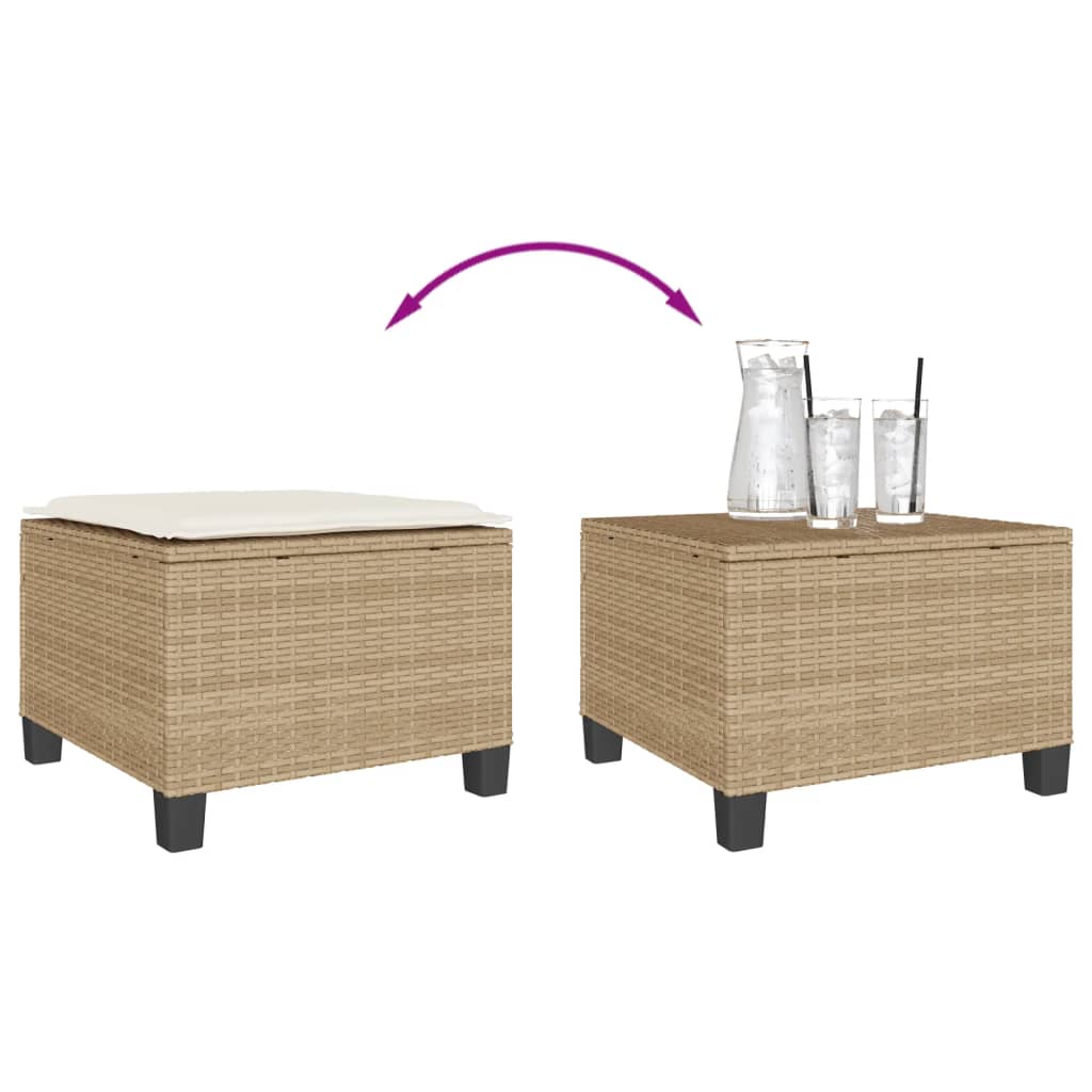3-delige Bistroset met kussens poly rattan beige is nu te koop bij PeponiXL, paradijselijk wonen!
