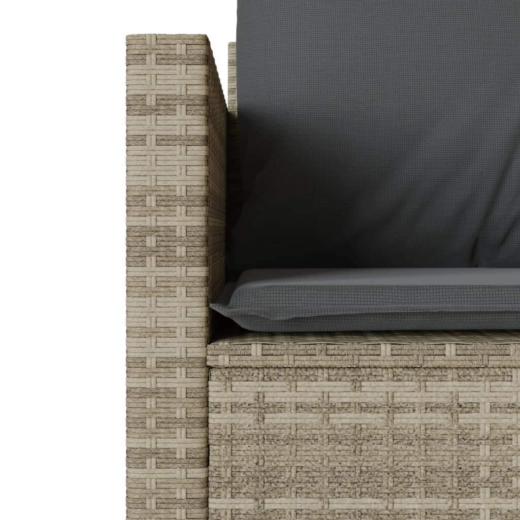 3-delige Bistroset met kussens poly rattan lichtgrijs is nu te koop bij PeponiXL, paradijselijk wonen!