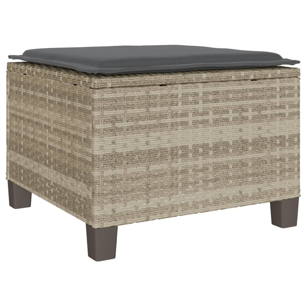 3-delige Bistroset met kussens poly rattan lichtgrijs is nu te koop bij PeponiXL, paradijselijk wonen!