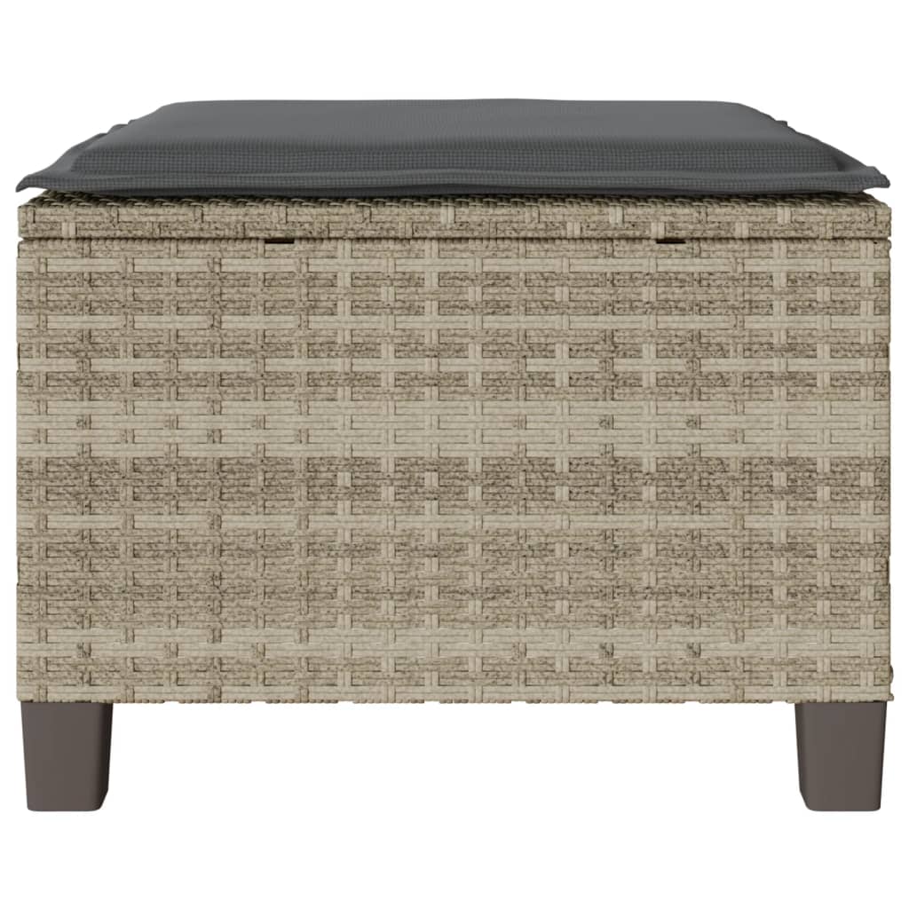 3-delige Bistroset met kussens poly rattan lichtgrijs is nu te koop bij PeponiXL, paradijselijk wonen!