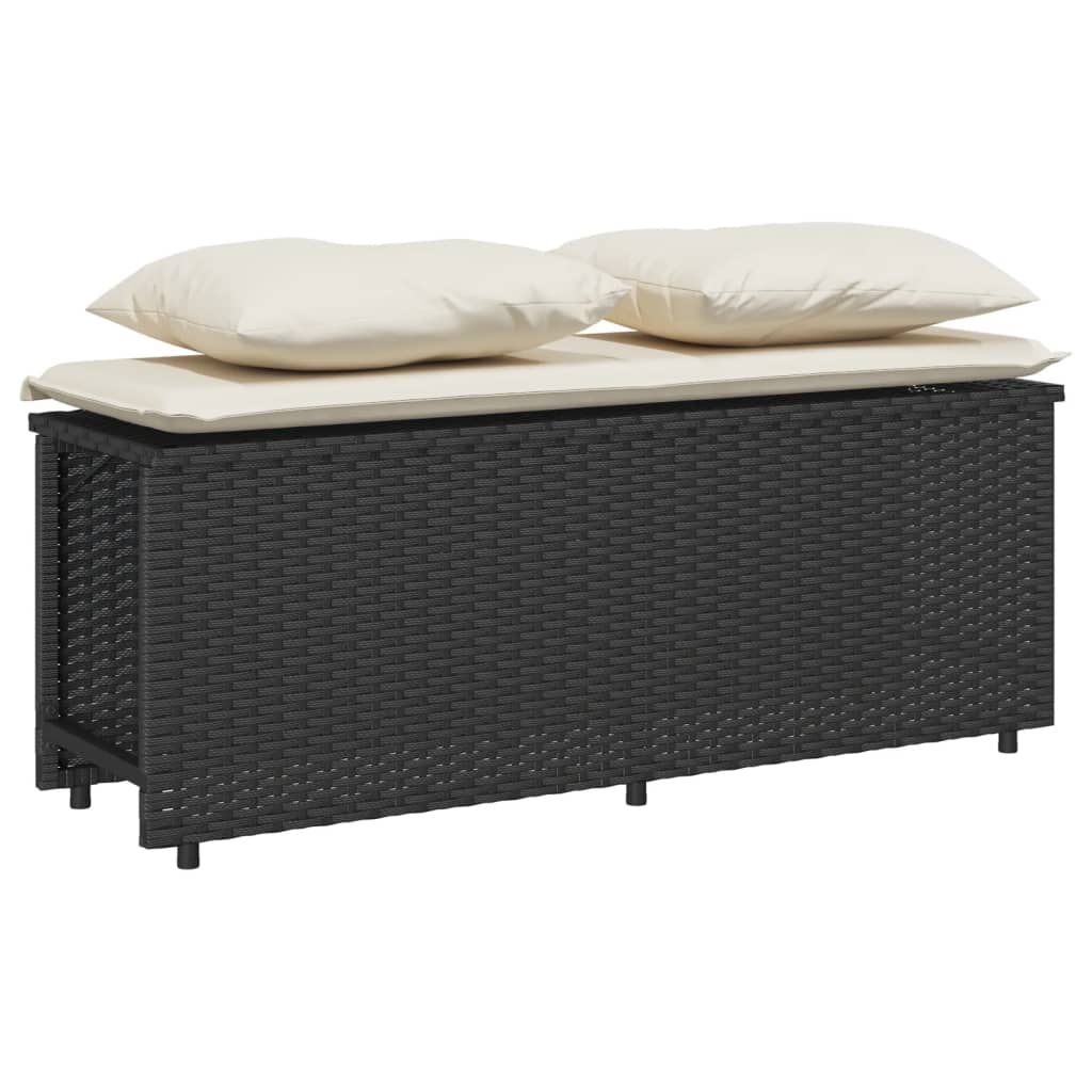 3-delige Tuinset met kussens poly rattan zwart is nu te koop bij PeponiXL, paradijselijk wonen!