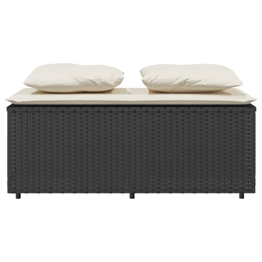 3-delige Tuinset met kussens poly rattan zwart is nu te koop bij PeponiXL, paradijselijk wonen!