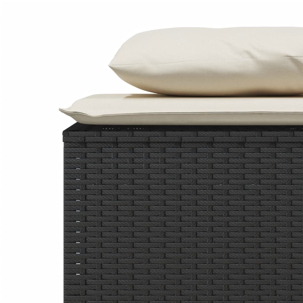 3-delige Tuinset met kussens poly rattan zwart is nu te koop bij PeponiXL, paradijselijk wonen!