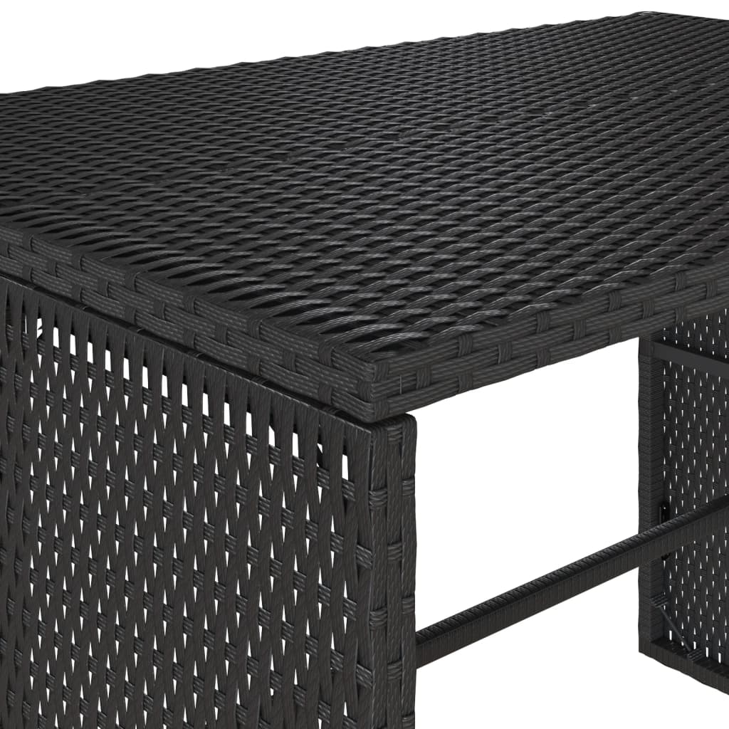 3-delige Tuinset met kussens poly rattan zwart is nu te koop bij PeponiXL, paradijselijk wonen!