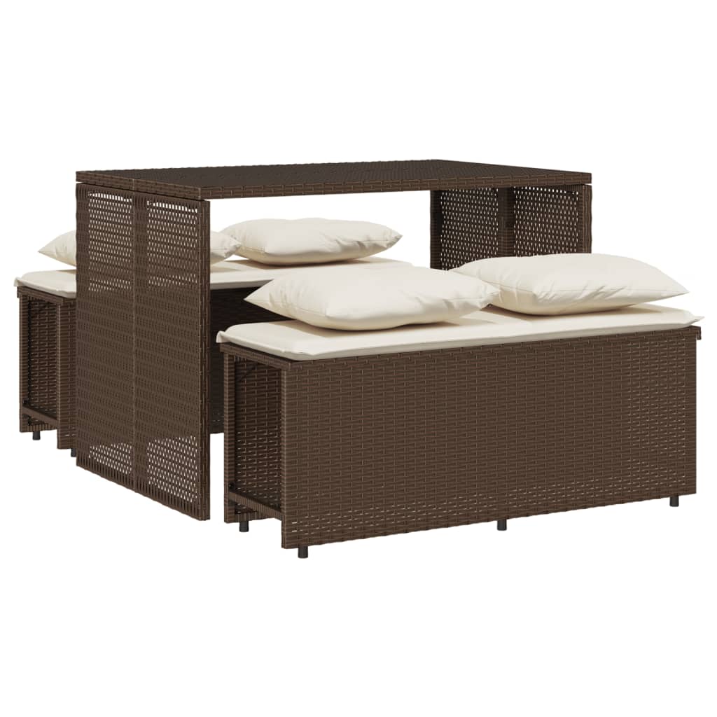 3-delige Tuinset met kussens poly rattan bruin is nu te koop bij PeponiXL, paradijselijk wonen!