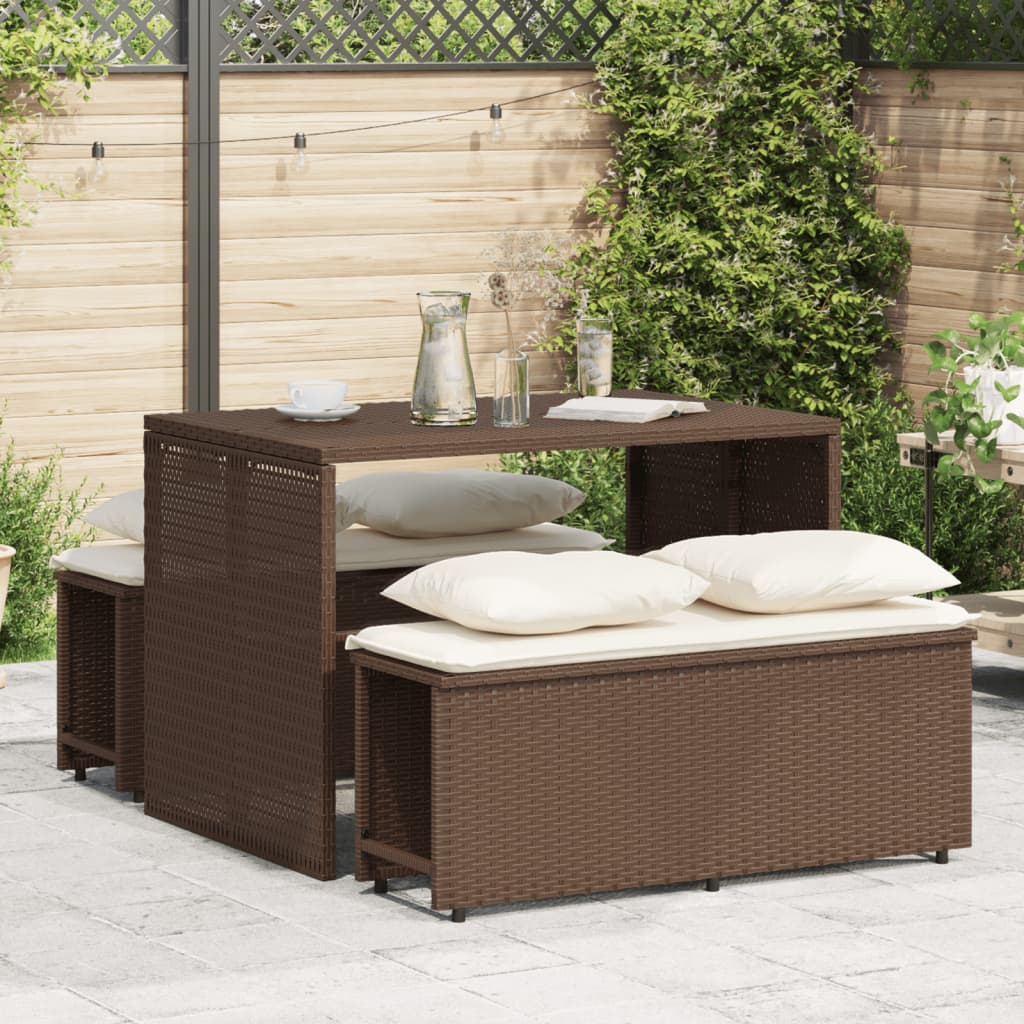 3-delige Tuinset met kussens poly rattan bruin is nu te koop bij PeponiXL, paradijselijk wonen!