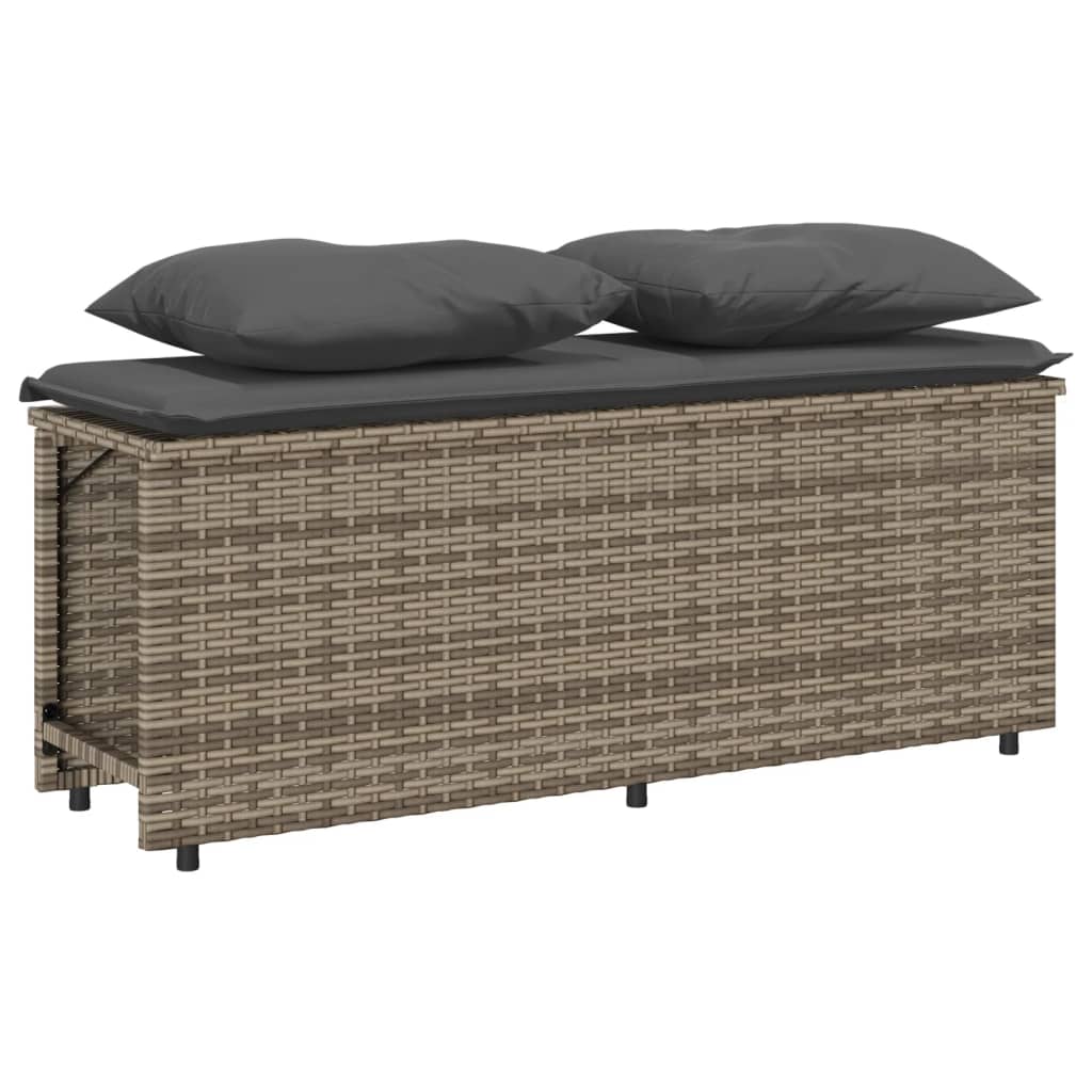3-delige Tuinset met kussens poly rattan grijs is nu te koop bij PeponiXL, paradijselijk wonen!