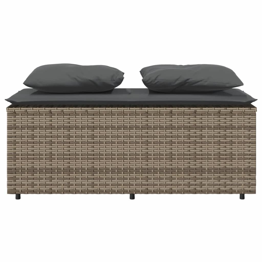 3-delige Tuinset met kussens poly rattan grijs is nu te koop bij PeponiXL, paradijselijk wonen!