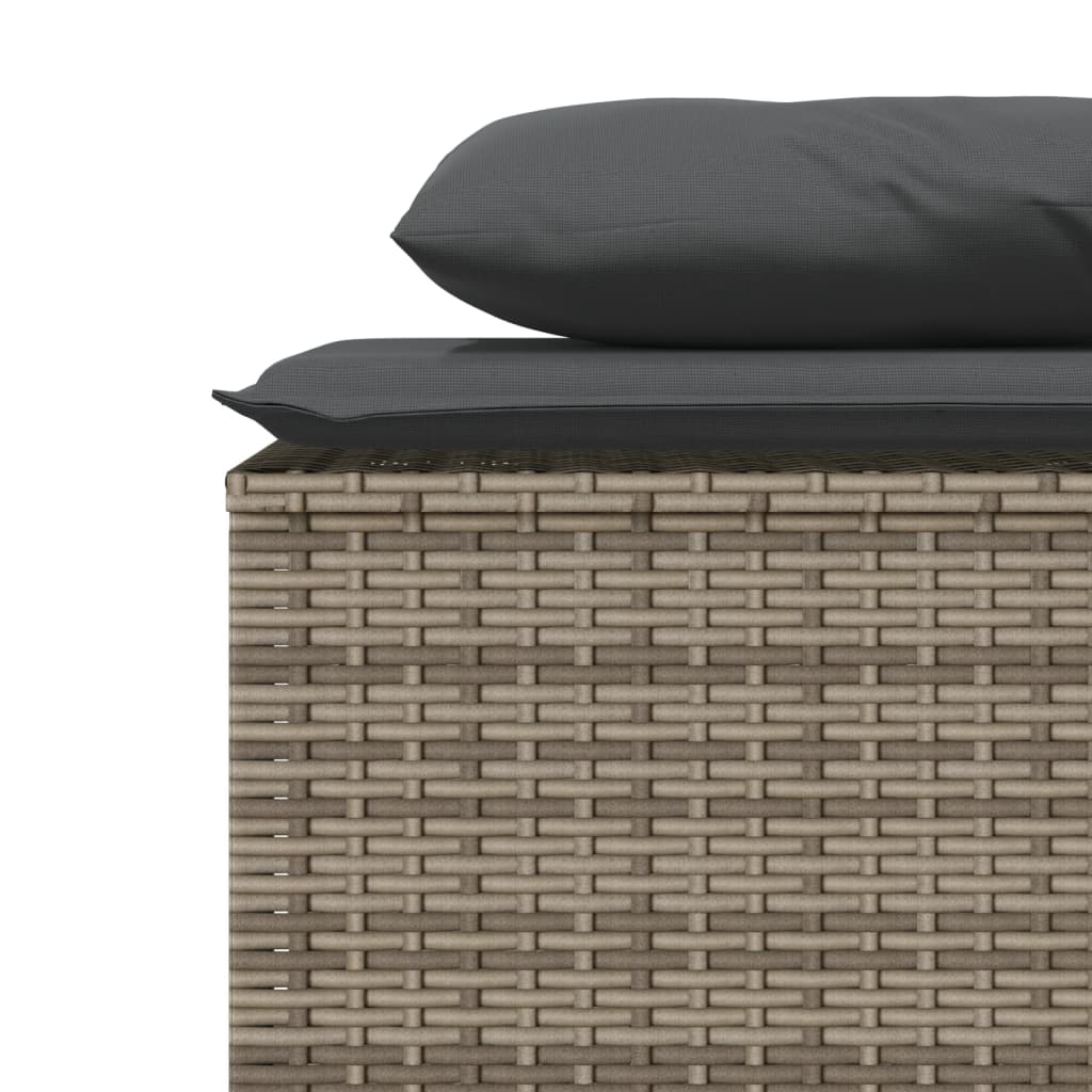 3-delige Tuinset met kussens poly rattan grijs is nu te koop bij PeponiXL, paradijselijk wonen!