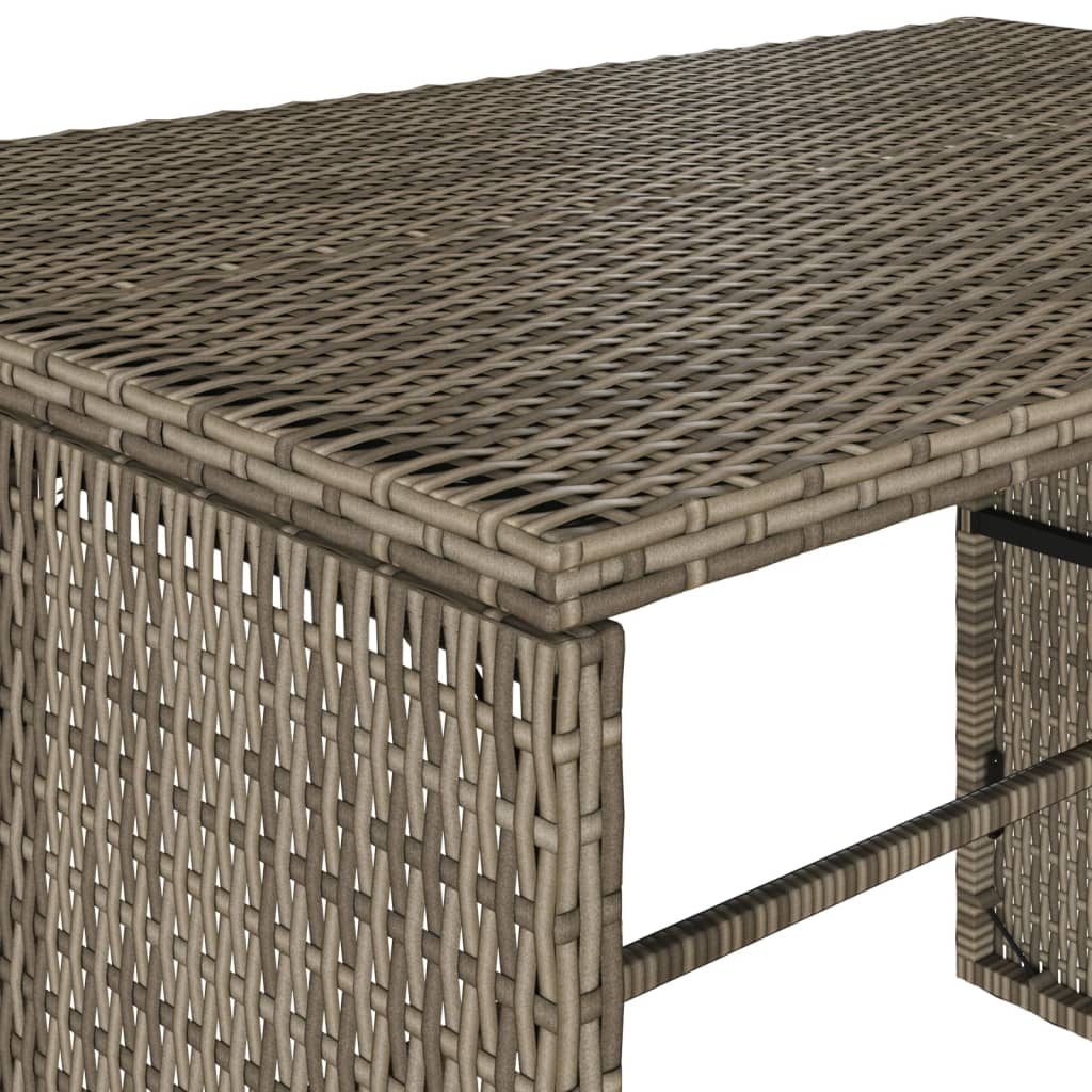 3-delige Tuinset met kussens poly rattan grijs is nu te koop bij PeponiXL, paradijselijk wonen!