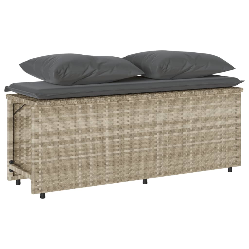 3-delige Tuinset met kussens poly rattan lichtgrijs is nu te koop bij PeponiXL, paradijselijk wonen!
