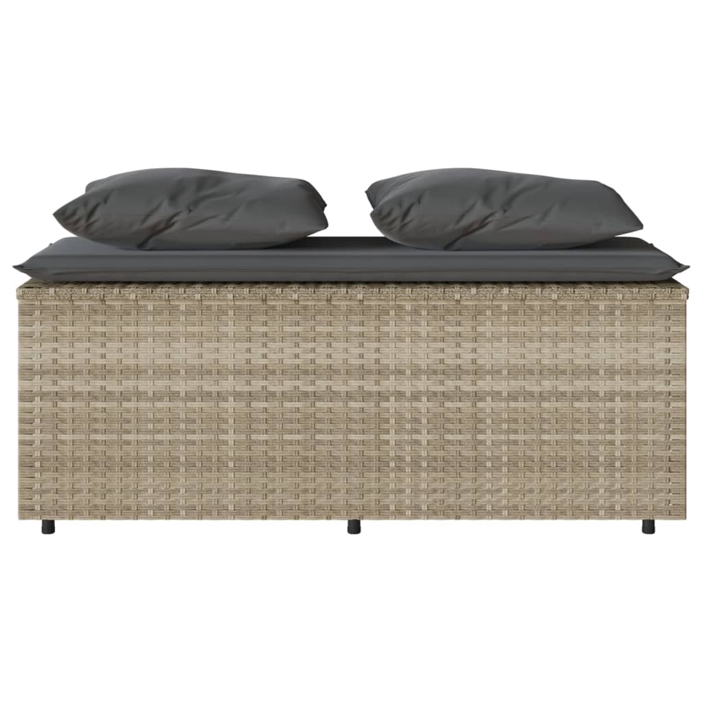 3-delige Tuinset met kussens poly rattan lichtgrijs is nu te koop bij PeponiXL, paradijselijk wonen!