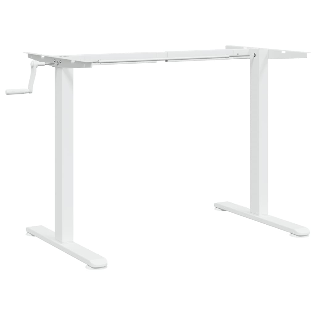 Zit-sta bureauframe (94-135)x60x(70-114) cm staal wit is nu te koop bij PeponiXL, paradijselijk wonen!