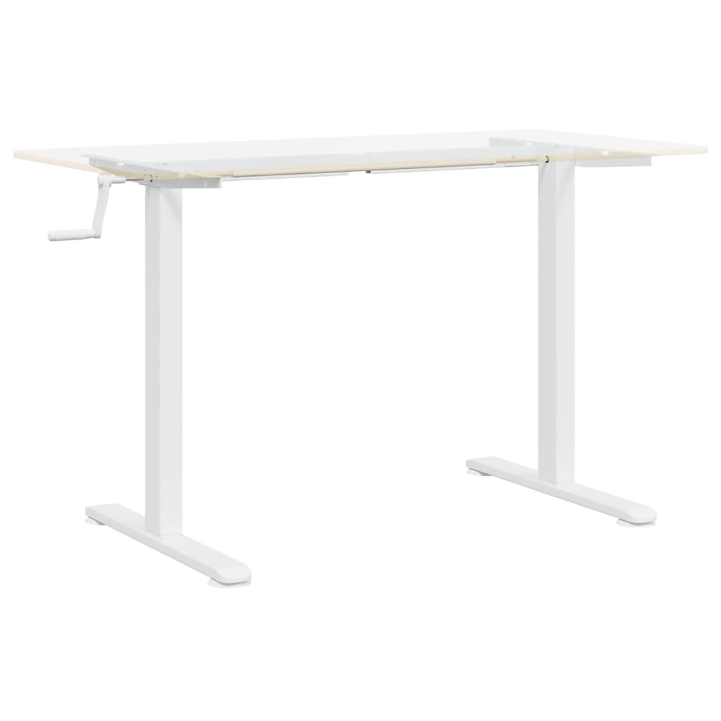 Zit-sta bureauframe (94-135)x60x(70-114) cm staal wit is nu te koop bij PeponiXL, paradijselijk wonen!