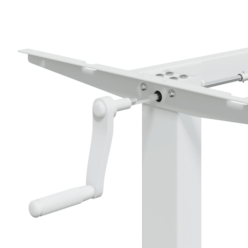 Zit-sta bureauframe (94-135)x60x(70-114) cm staal wit is nu te koop bij PeponiXL, paradijselijk wonen!