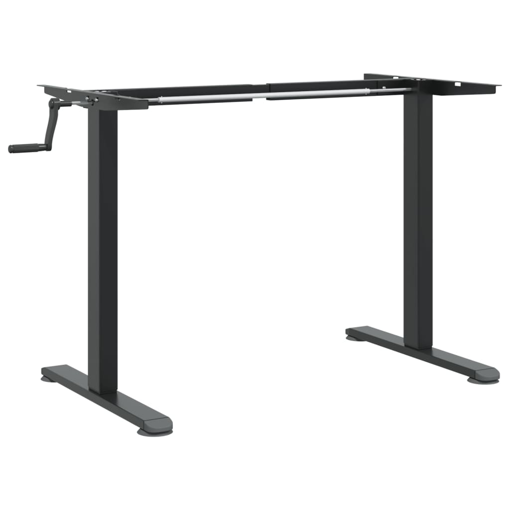 Zit-sta bureauframe (94-135)x60x(70-114) cm staal zwart is nu te koop bij PeponiXL, paradijselijk wonen!