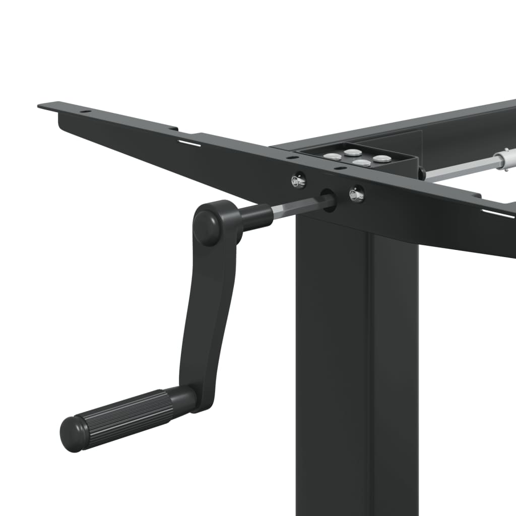 Zit-sta bureauframe (94-135)x60x(70-114) cm staal zwart is nu te koop bij PeponiXL, paradijselijk wonen!