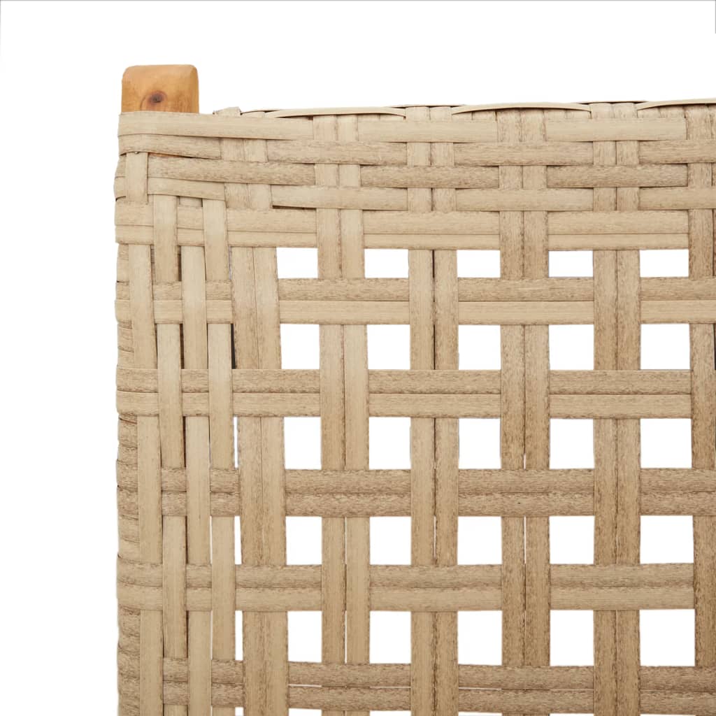 Tuinstoelen 2 st massief acaciahout en poly rattan beige is nu te koop bij PeponiXL, paradijselijk wonen!