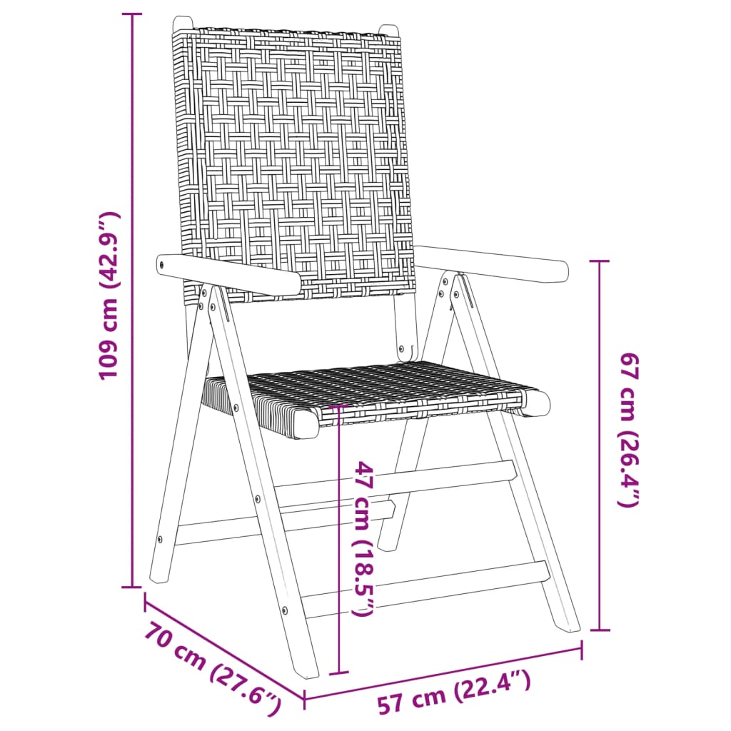 Tuinstoelen 2 st massief acaciahout en poly rattan beige is nu te koop bij PeponiXL, paradijselijk wonen!