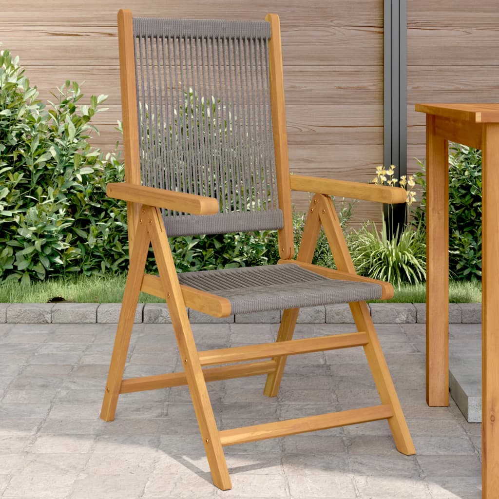 Tuinstoelen 2 st massief acaciahout en polypropeen grijs is nu te koop bij PeponiXL, paradijselijk wonen!
