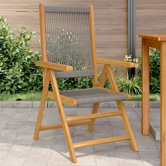 Tuinstoelen 2 st massief acaciahout en polypropeen grijs is nu te koop bij PeponiXL, paradijselijk wonen!
