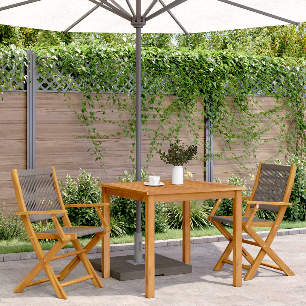 Tuinstoelen 2 st massief acaciahout en polypropeen grijs is nu te koop bij PeponiXL, paradijselijk wonen!