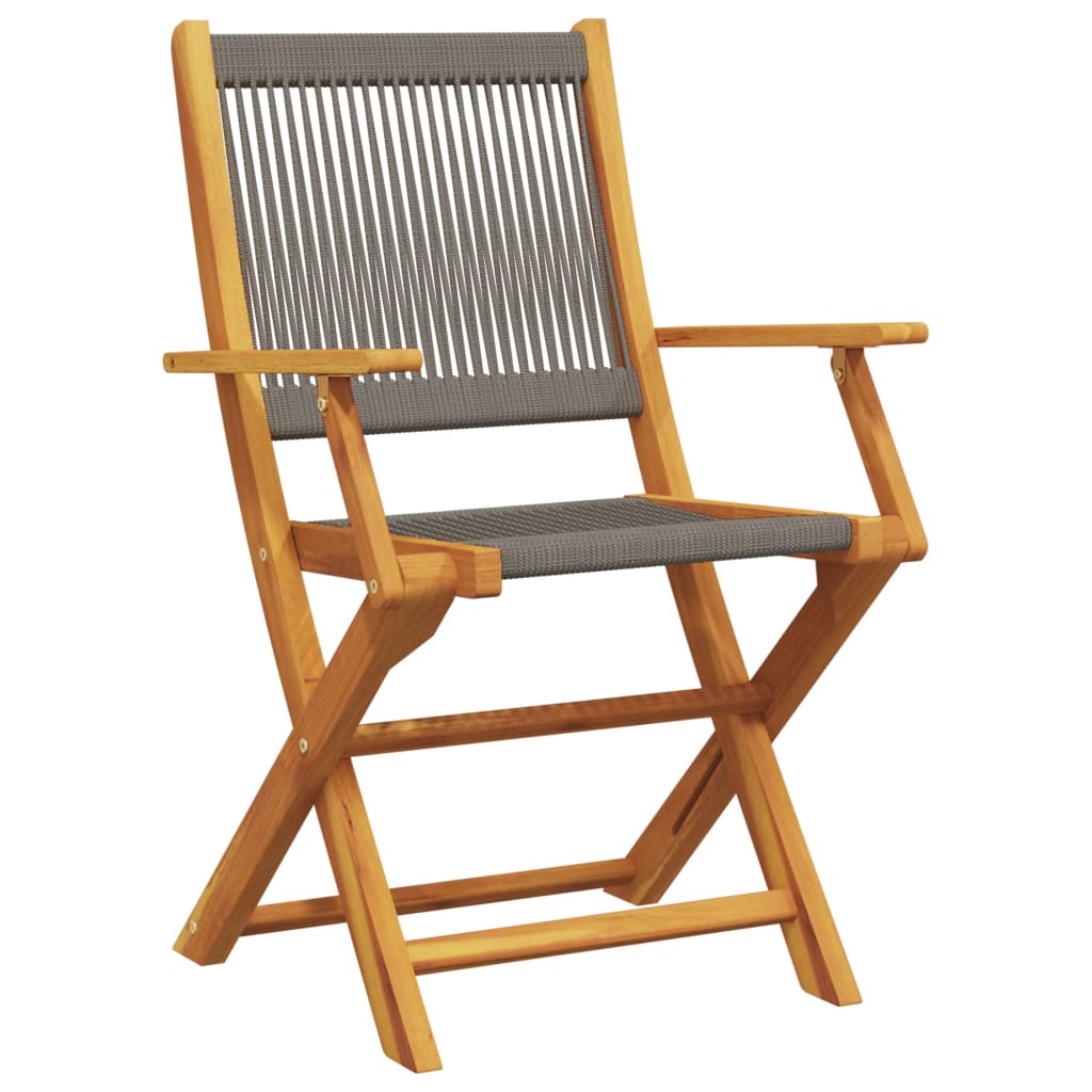 Tuinstoelen 2 st massief acaciahout en polypropeen grijs is nu te koop bij PeponiXL, paradijselijk wonen!