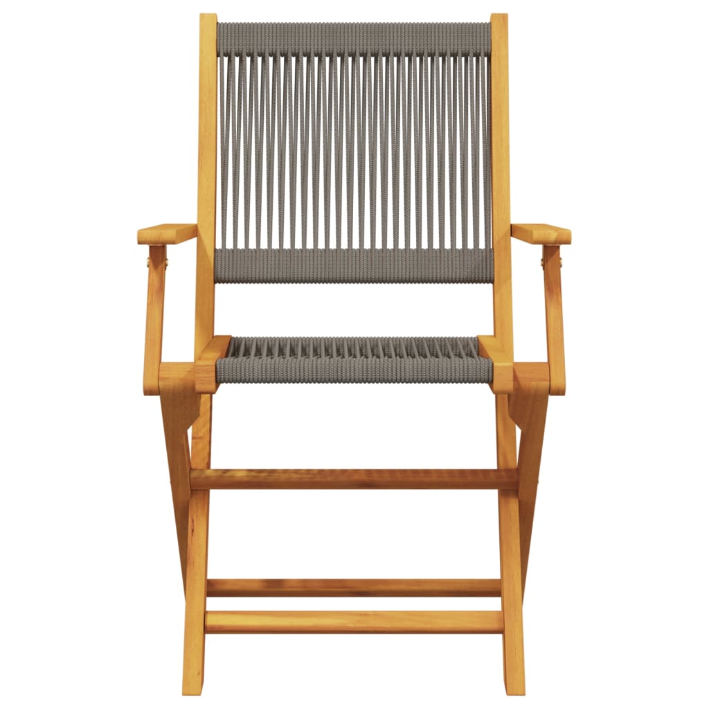 Tuinstoelen 2 st massief acaciahout en polypropeen grijs is nu te koop bij PeponiXL, paradijselijk wonen!