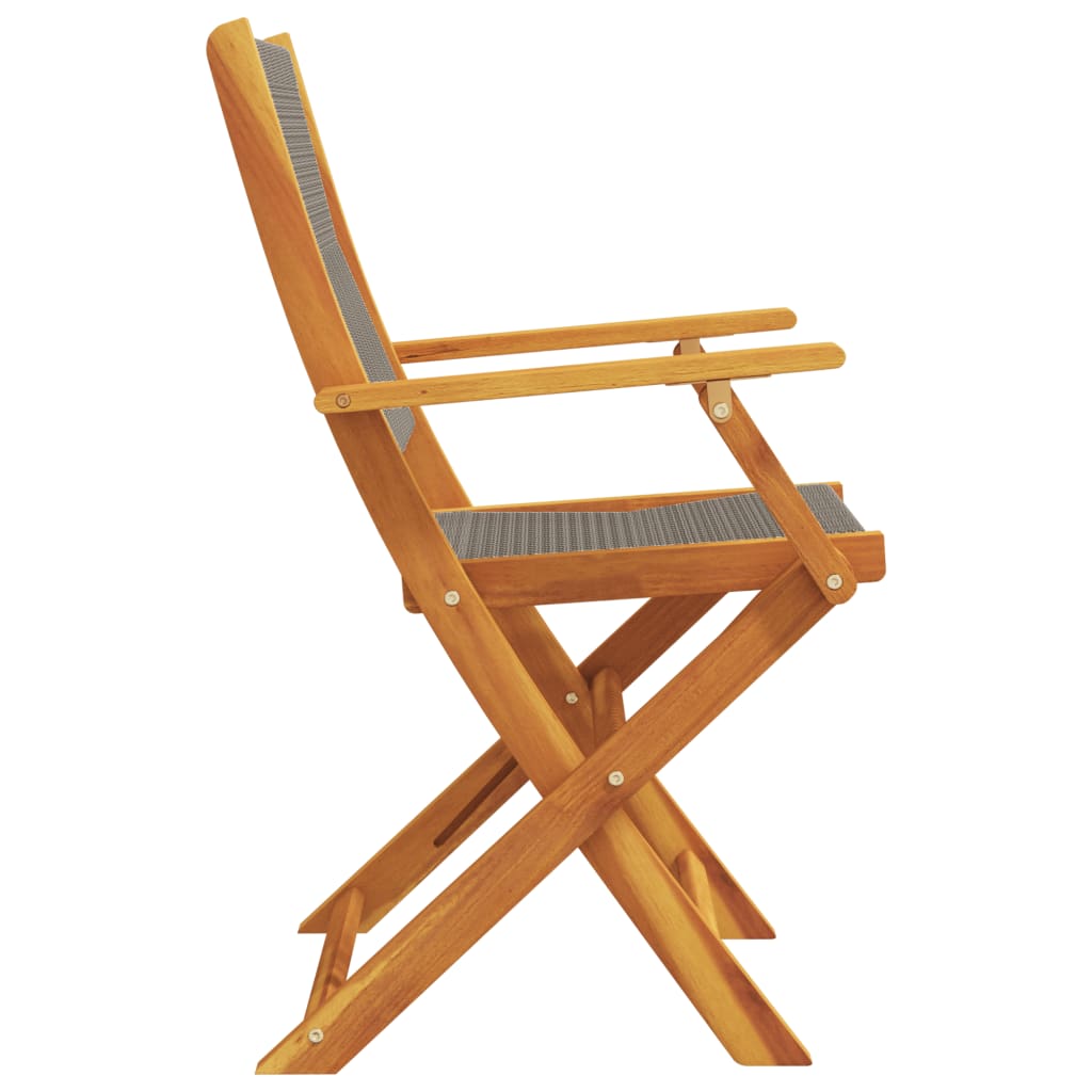 Tuinstoelen 2 st massief acaciahout en polypropeen grijs is nu te koop bij PeponiXL, paradijselijk wonen!