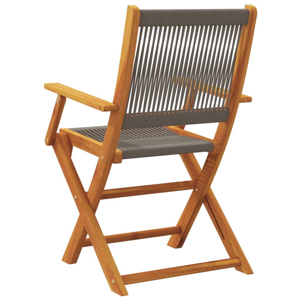 Tuinstoelen 2 st massief acaciahout en polypropeen grijs is nu te koop bij PeponiXL, paradijselijk wonen!