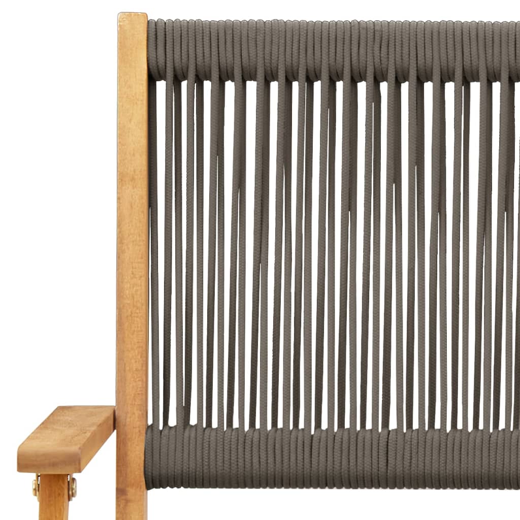 Tuinstoelen 2 st massief acaciahout en polypropeen grijs is nu te koop bij PeponiXL, paradijselijk wonen!