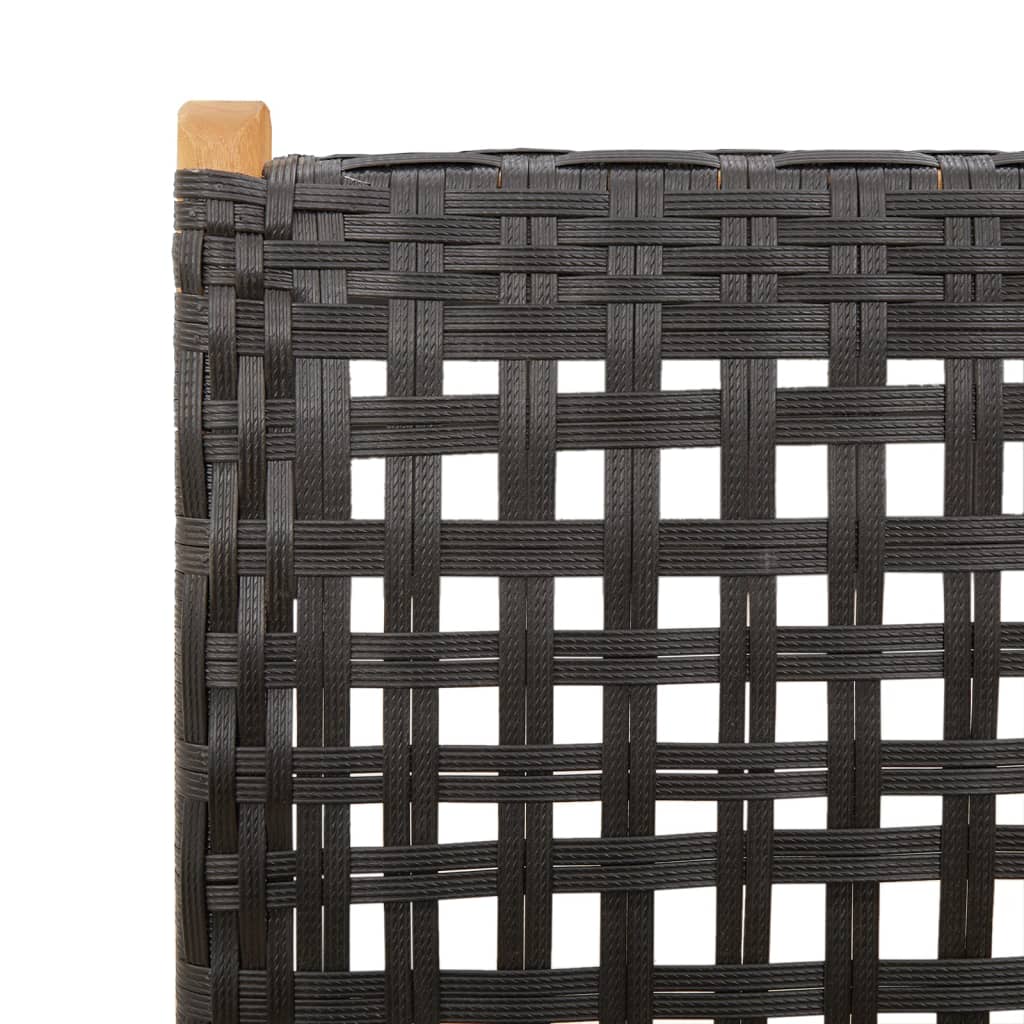Tuinstoelen 2 st massief acaciahout en poly rattan zwart is nu te koop bij PeponiXL, paradijselijk wonen!