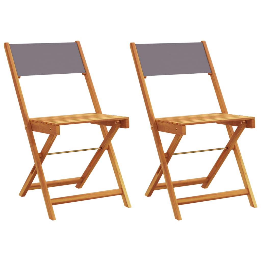 Bistrostoelen 2 st massief acaciahout en stof antracietkleurig is nu te koop bij PeponiXL, paradijselijk wonen!