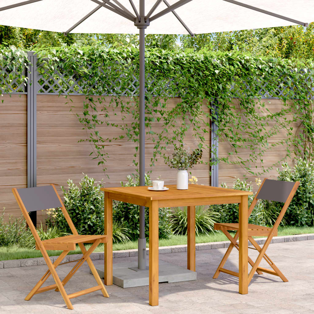 Bistrostoelen 2 st massief acaciahout en stof antracietkleurig is nu te koop bij PeponiXL, paradijselijk wonen!