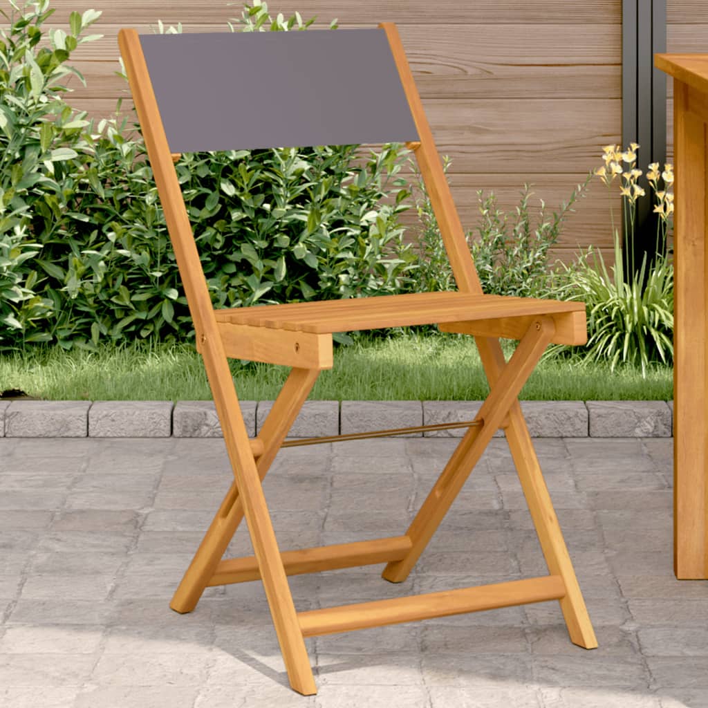Bistrostoelen 2 st massief acaciahout en stof antracietkleurig is nu te koop bij PeponiXL, paradijselijk wonen!