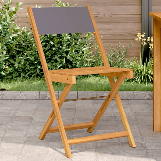Bistrostoelen 2 st massief acaciahout en stof antracietkleurig is nu te koop bij PeponiXL, paradijselijk wonen!