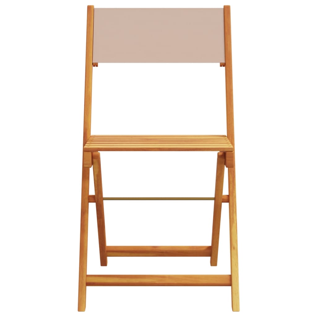 Bistrostoelen 2 st massief acaciahout en stof taupe is nu te koop bij PeponiXL, paradijselijk wonen!