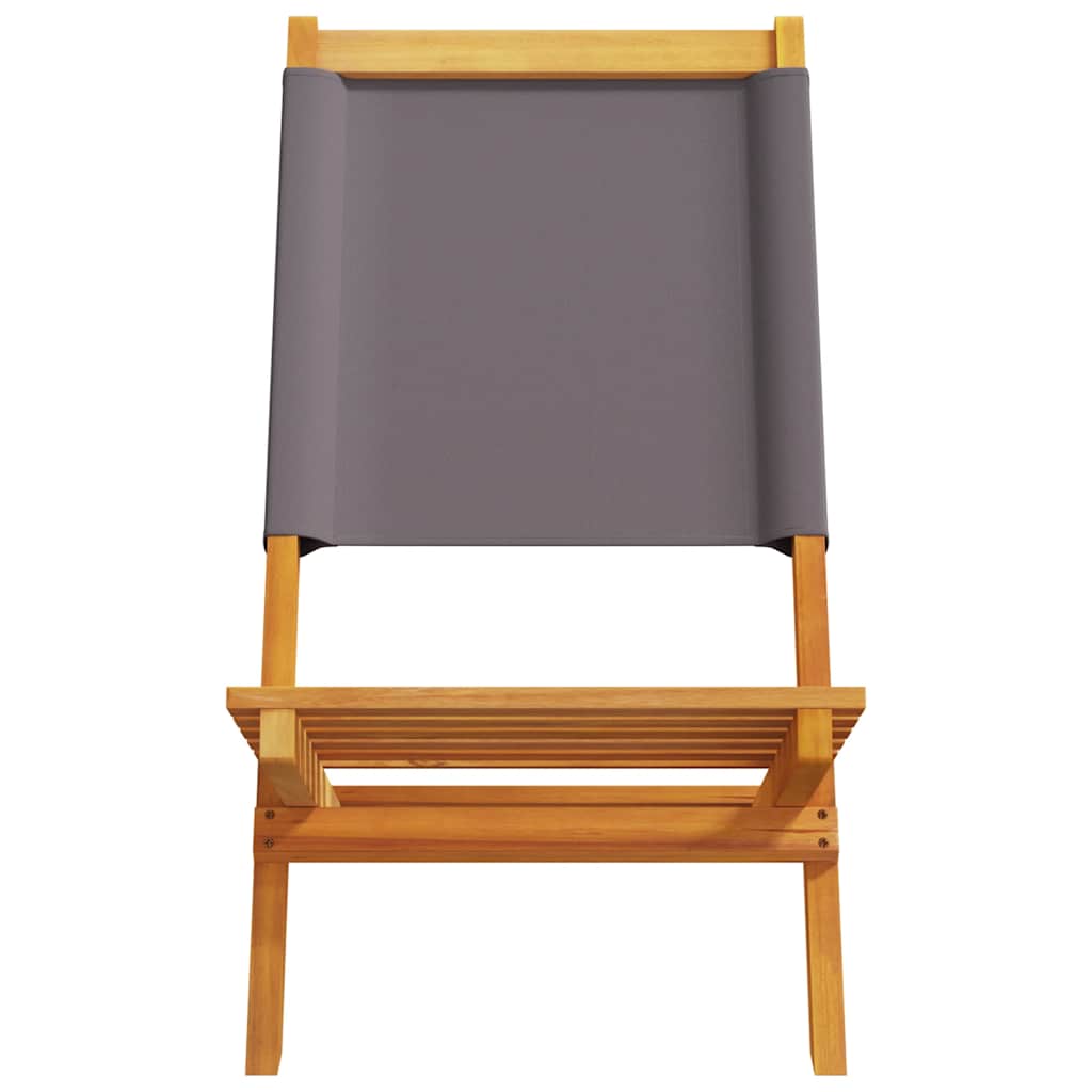 Tuinstoelen 2 st inklapbaar acaciahout en stof antracietkleurig is nu te koop bij PeponiXL, paradijselijk wonen!