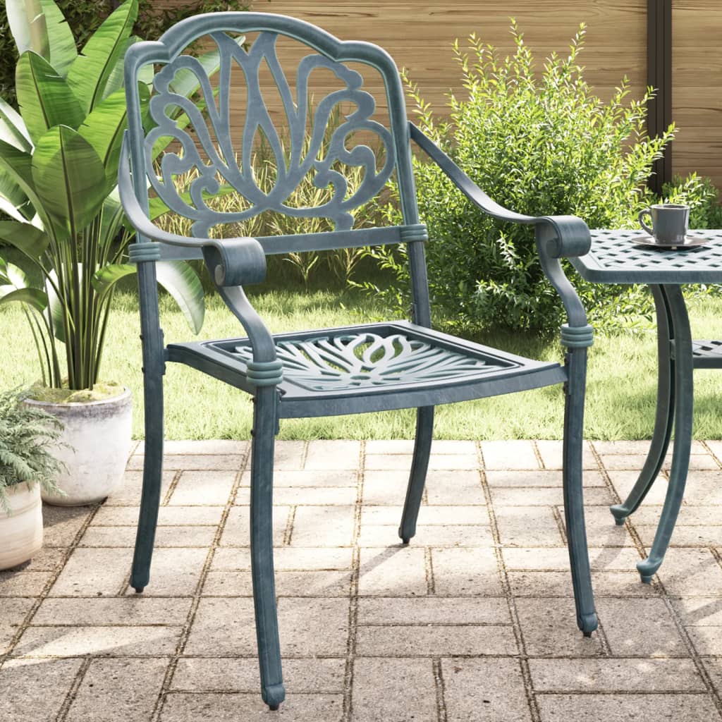 Tuinstoelen 2 st gietaluminium groen is nu te koop bij PeponiXL, paradijselijk wonen!