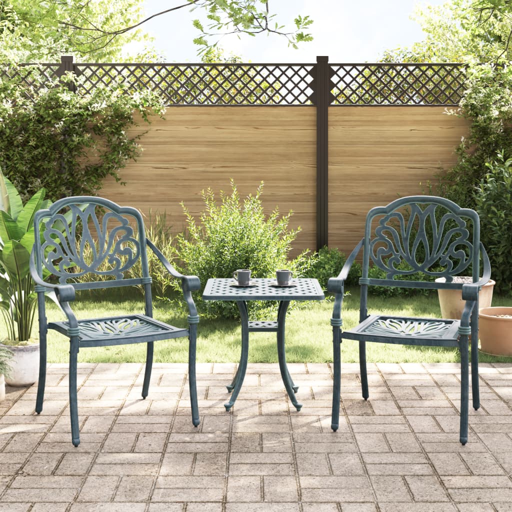 Tuinstoelen 2 st gietaluminium groen is nu te koop bij PeponiXL, paradijselijk wonen!