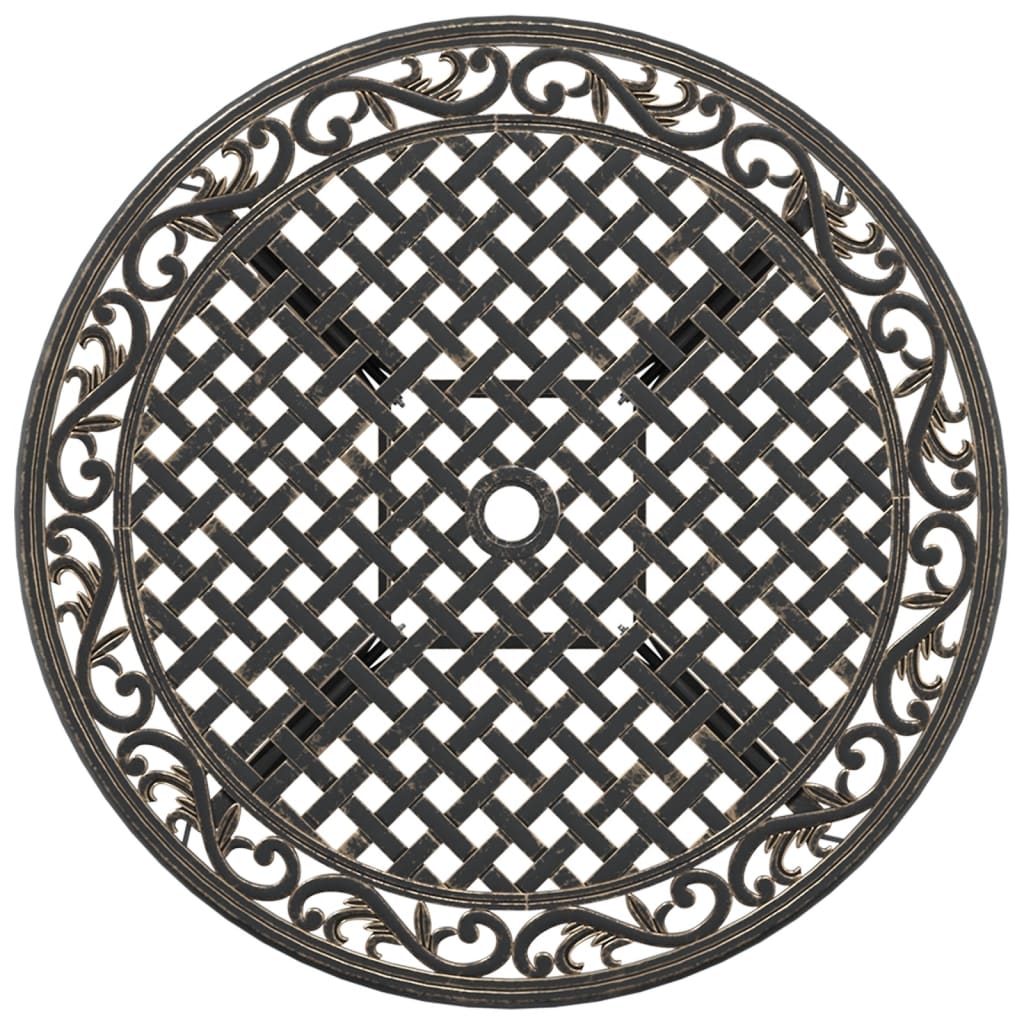 Tuintafel Ø 90x75 cm gietaluminium bronskleurig is nu te koop bij PeponiXL, paradijselijk wonen!