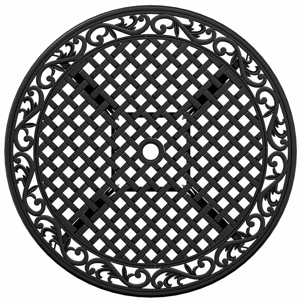 Tuintafel Ø 90x75 cm gietaluminium zwart is nu te koop bij PeponiXL, paradijselijk wonen!